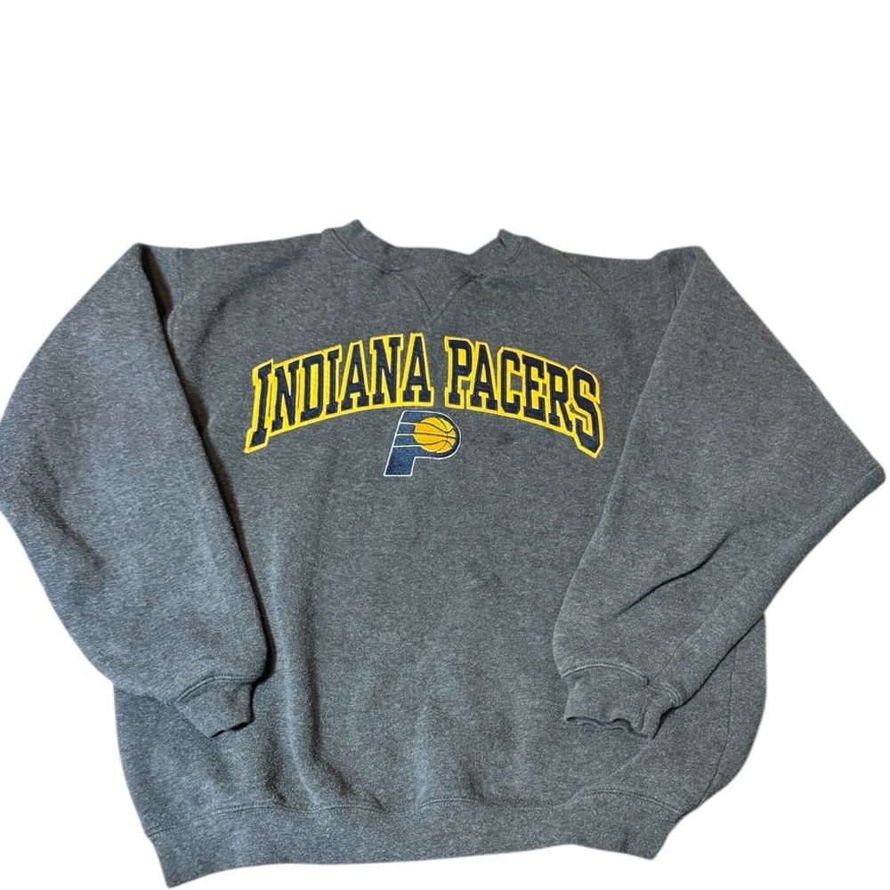 Vintage J. America Indiana Pacers Blue and Gray Sweatshirt Size Medium